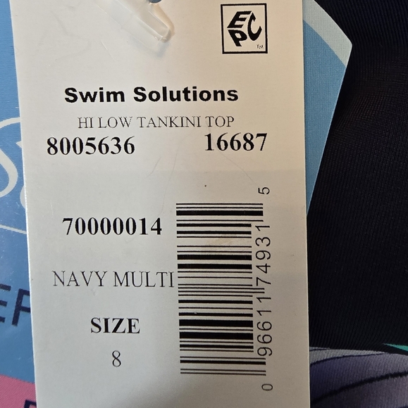 $5 ADD TO BUNDLE Swim Solutions Womens Floral Tankini Top Multicolor 8 BIN X - Picture 5 of 14